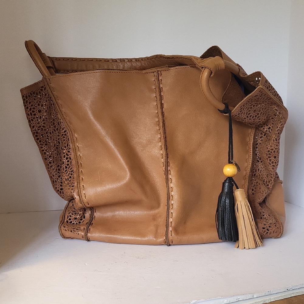 The Sak Tan Los Feliz Large Shoulder Bag with Tassel